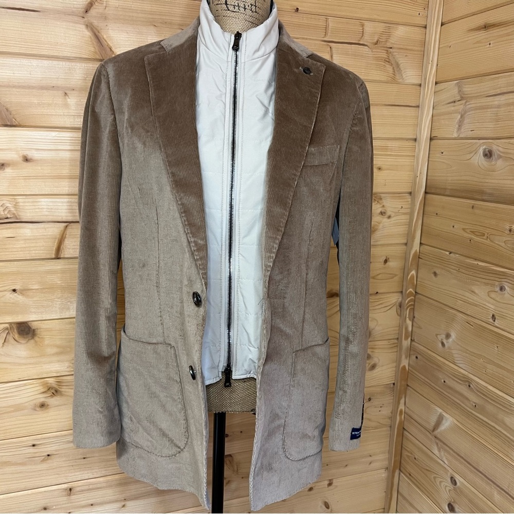 NWOT Peter Millar  The Winter Excursionist Tan Corduroy Blazer Jacket 38R $1,298